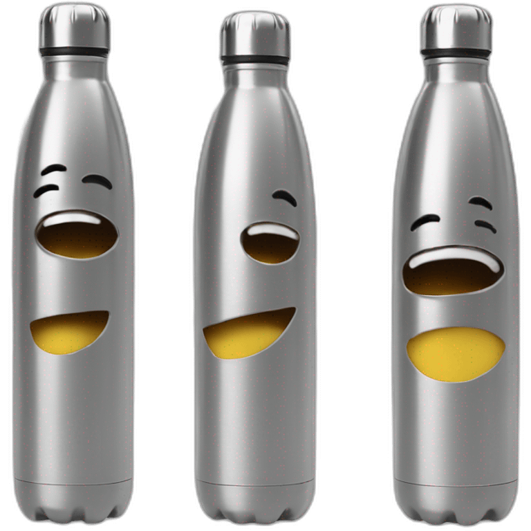 Stainless steel water bottle emoji