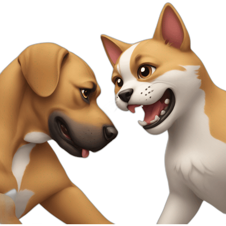 cat-and-dog-fight emoji