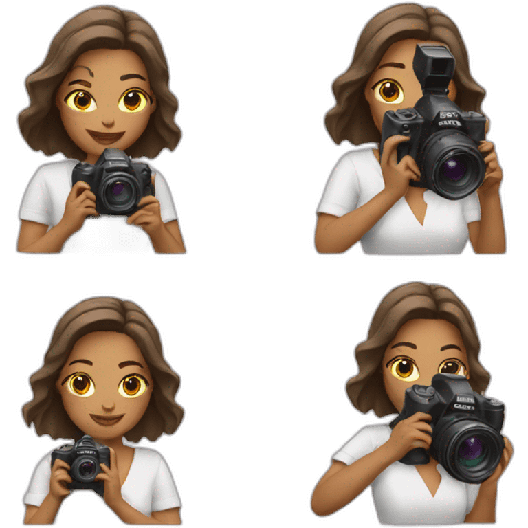 woman with camera + photography emoji