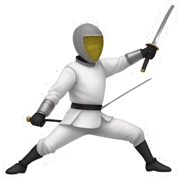 Fencing with a saber emoji