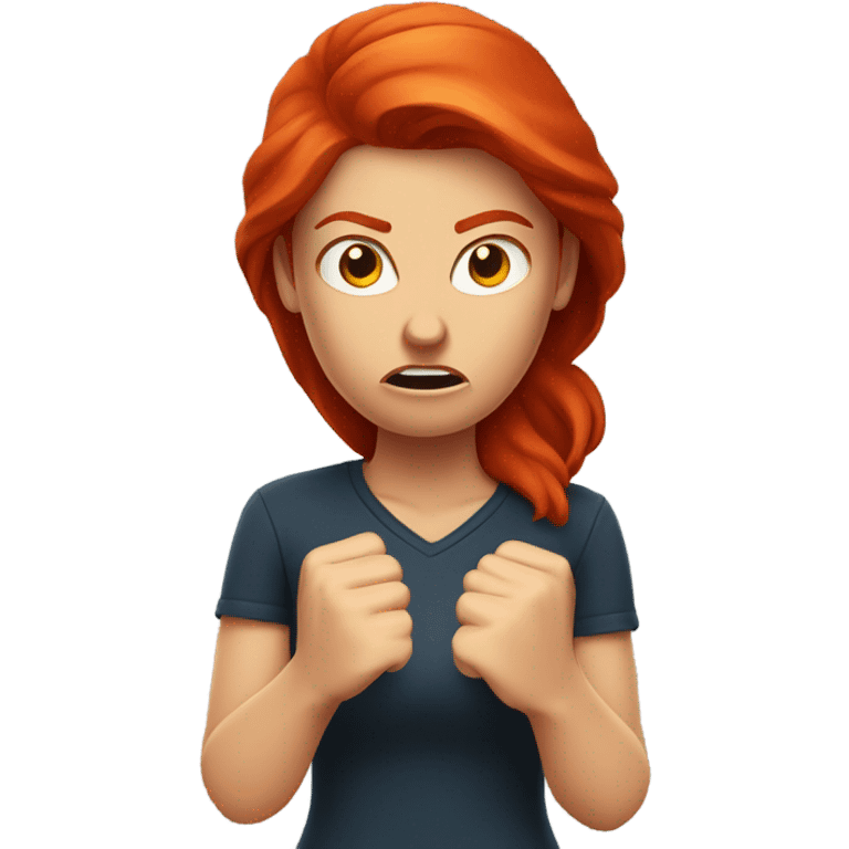 Angry red head girlfriend  emoji