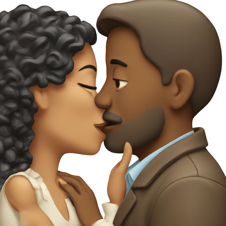 Woman kissing a man emoji