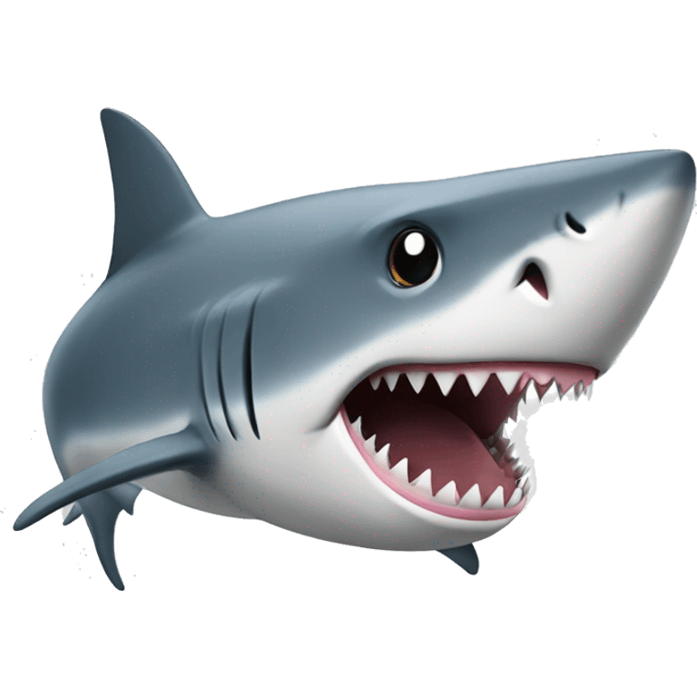 Shark with a top han  emoji