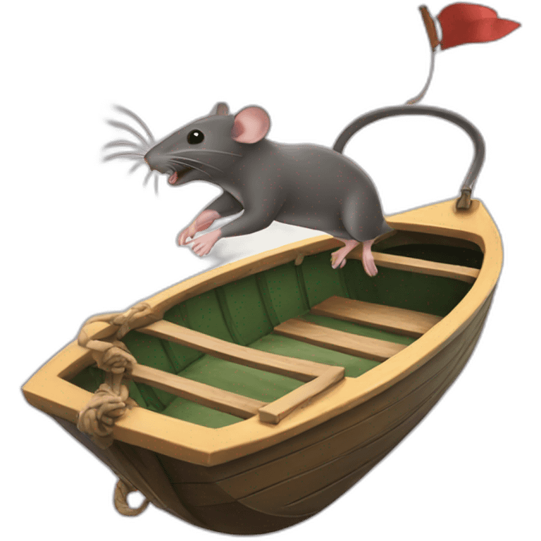 Rats jumping overboard emoji