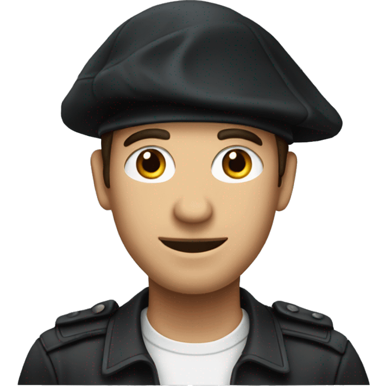 French Man with a French black béret emoji