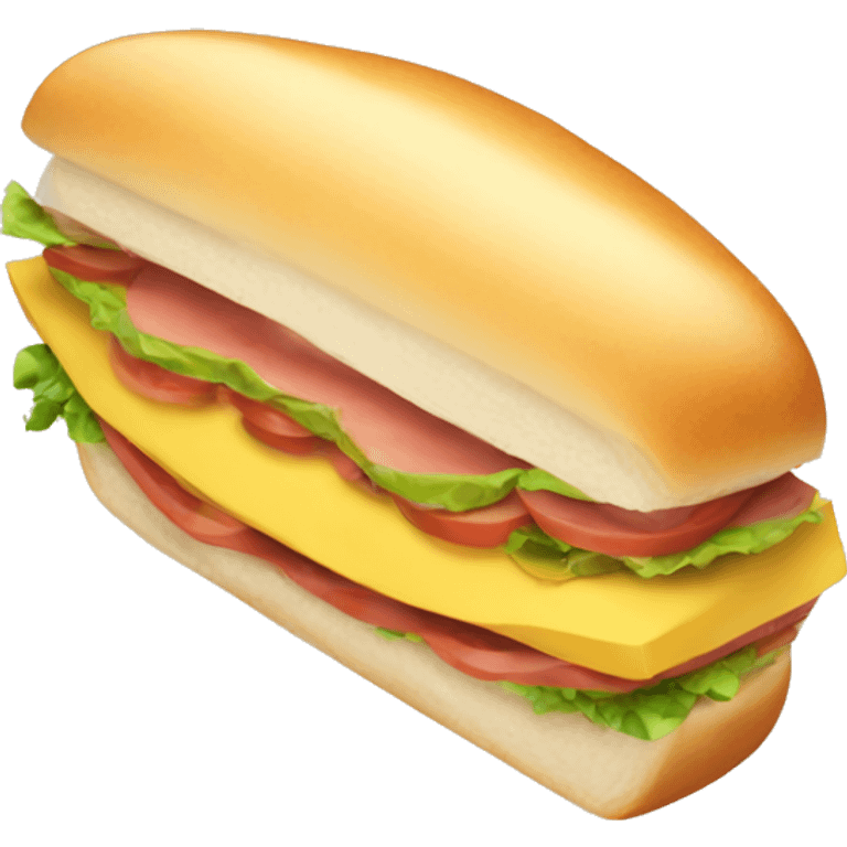 half sub sandwich emoji