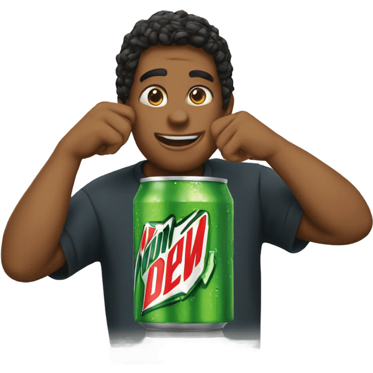 person addicted to mountain dew emoji