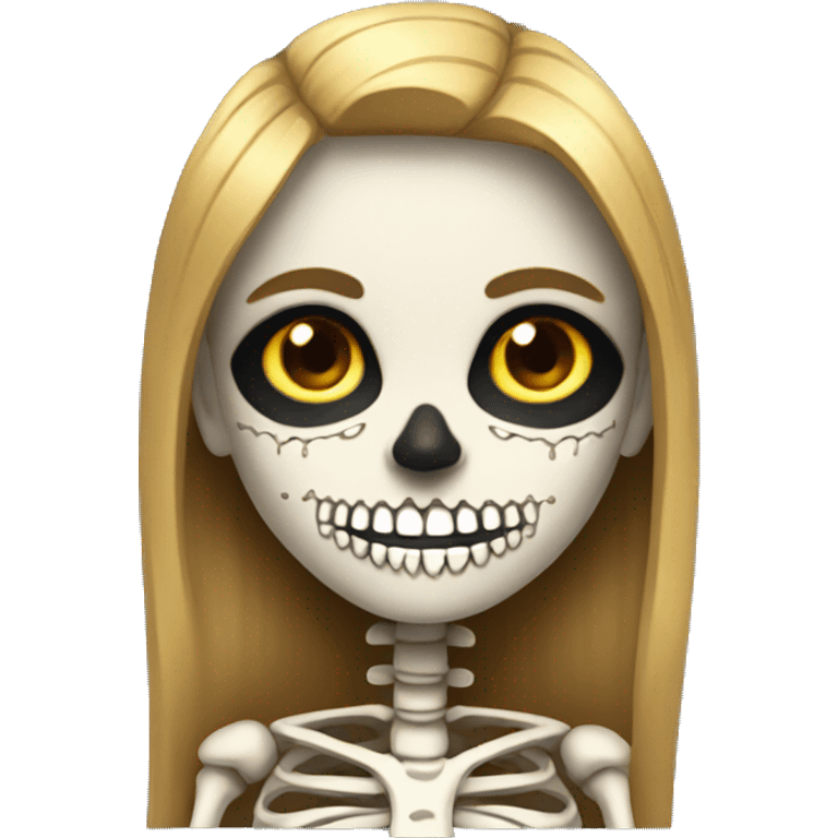 Girl made out of skeleton  emoji