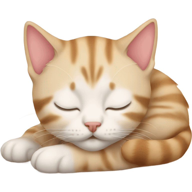 A cute kitten sleeping  emoji