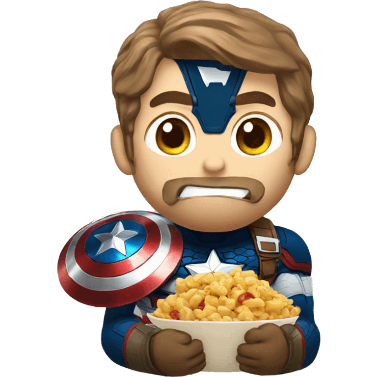 captain america eating emoji