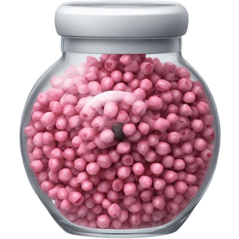 pink peppercorn in glass grinder bottle emoji