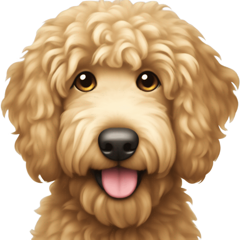 Really cute funny golden doodle  emoji