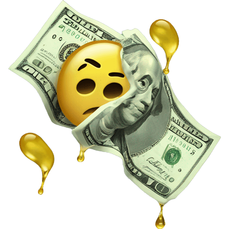 dollar doused in oil emoji