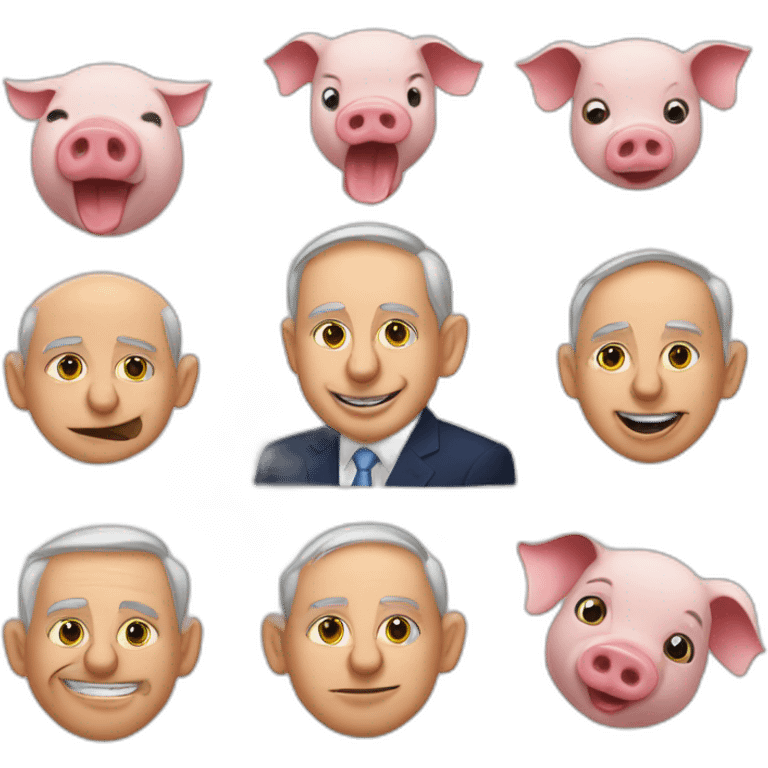 Benjamin Netanyahu’s pig roast party emoji