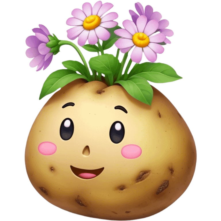 Kartoffel mit Blumen emoji