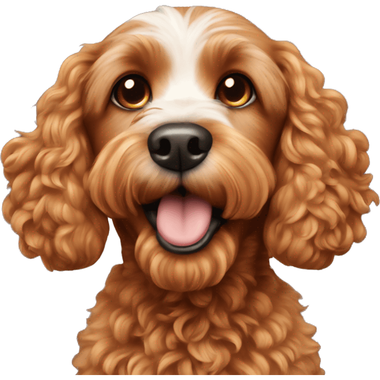 Ginger cockapoo dog  emoji