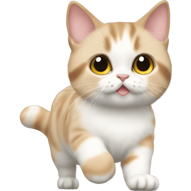 munchkin cat side PROUD WALK, walking, standing emoji