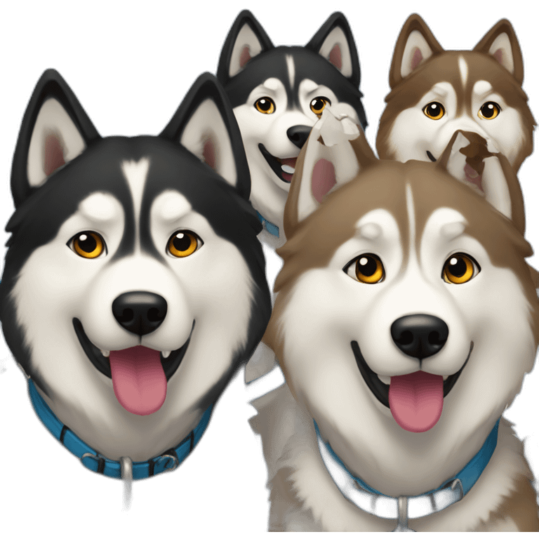 Sled dog team emoji