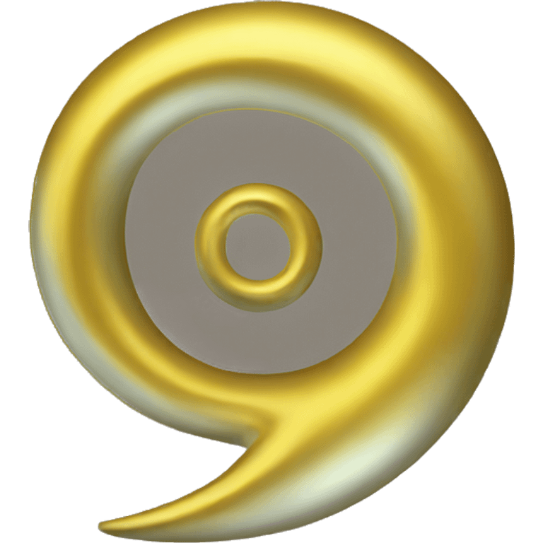 spiral metallic yellow symbol emoji