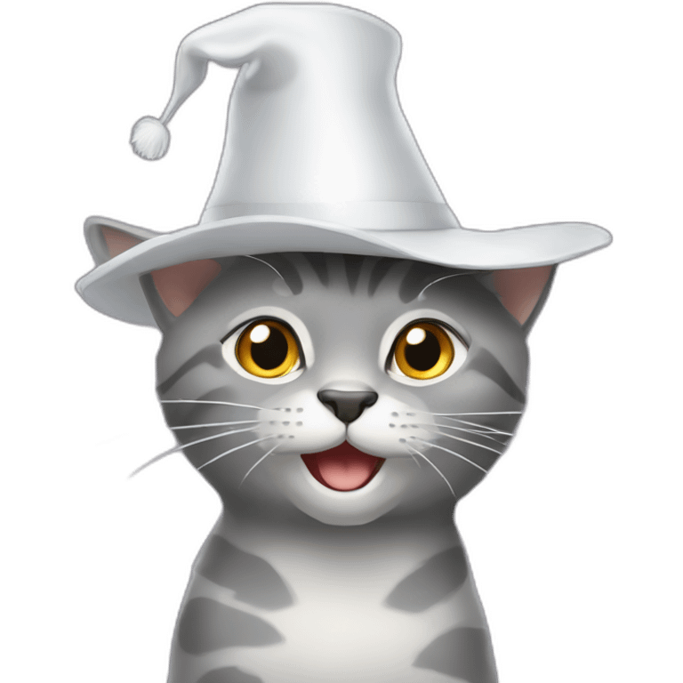 gray-cat-with-white-blaze-and-party-hat emoji