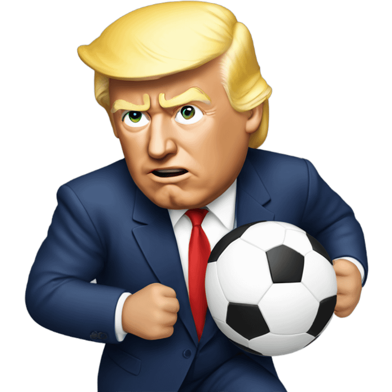 Donald trump playing football emoji