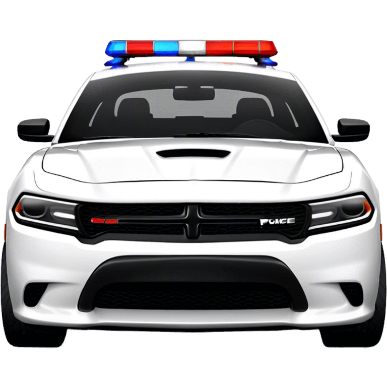 Police Car - Dodge Charger Pursuit (Model Year: 2022) (Iconic colour: Black and white) emoji