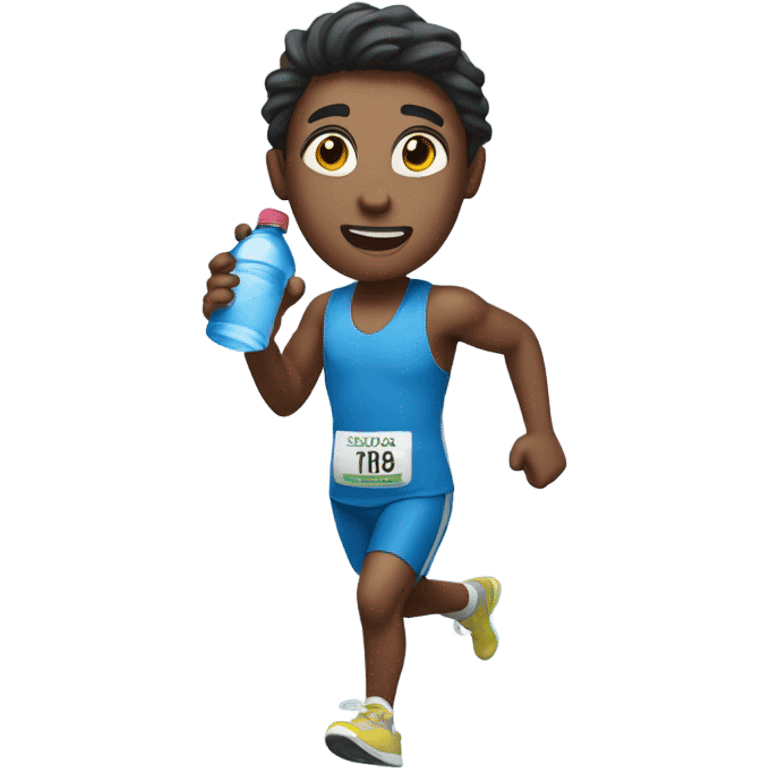 Runner with water bottle emoji