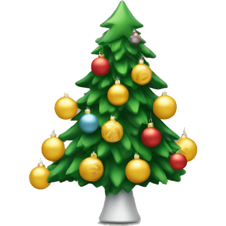 Christmas tree with decorations emoji