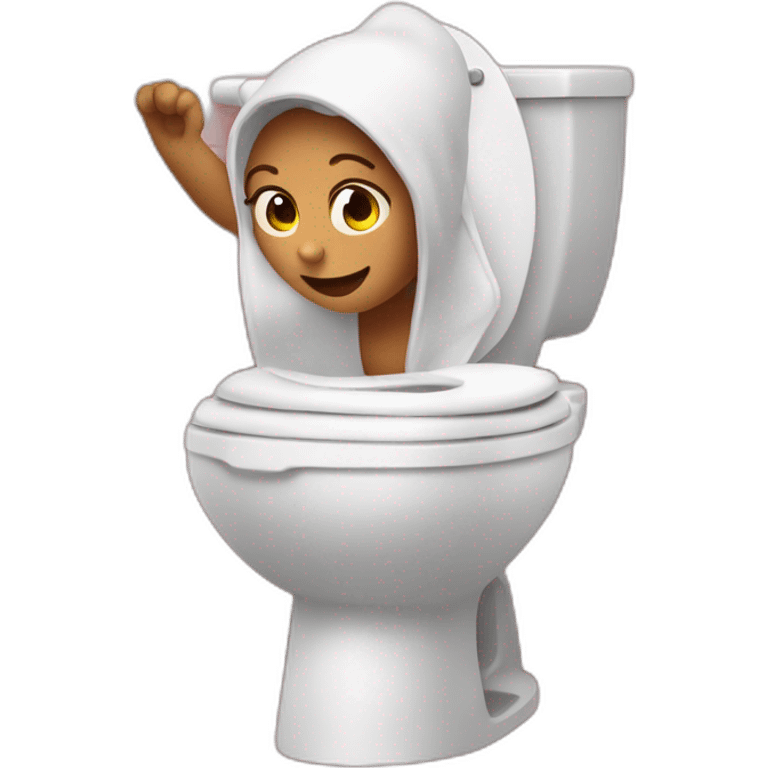 Maman qui fait caca dans les toilettes emoji