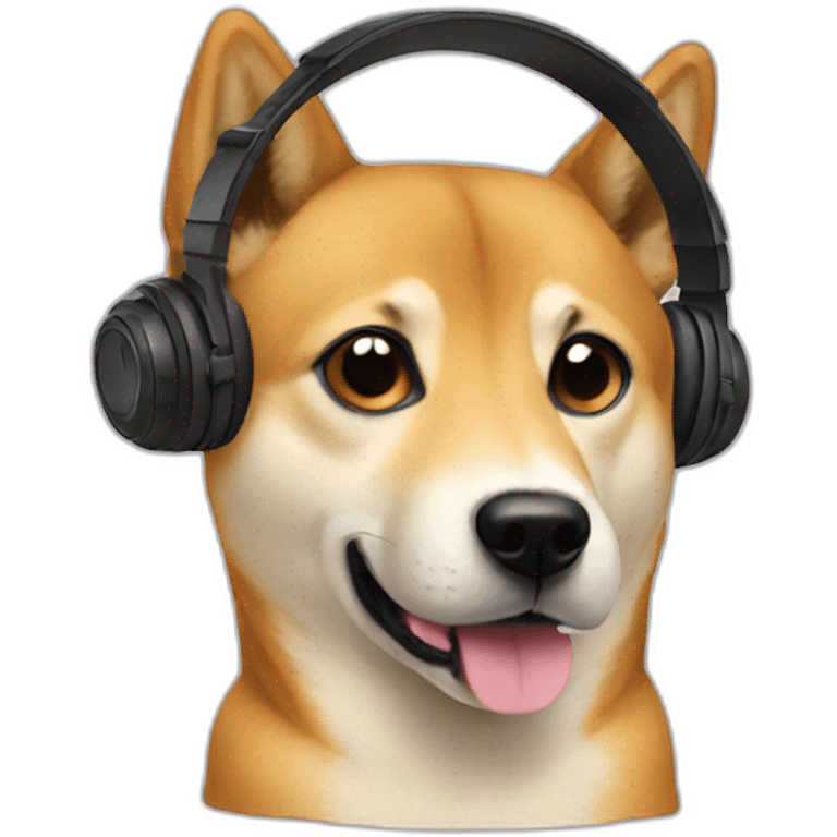 doge with headphones emoji