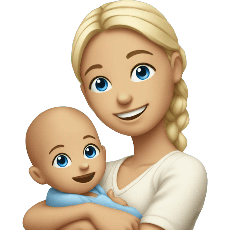 smiling girl with blue eyes ana baby  emoji