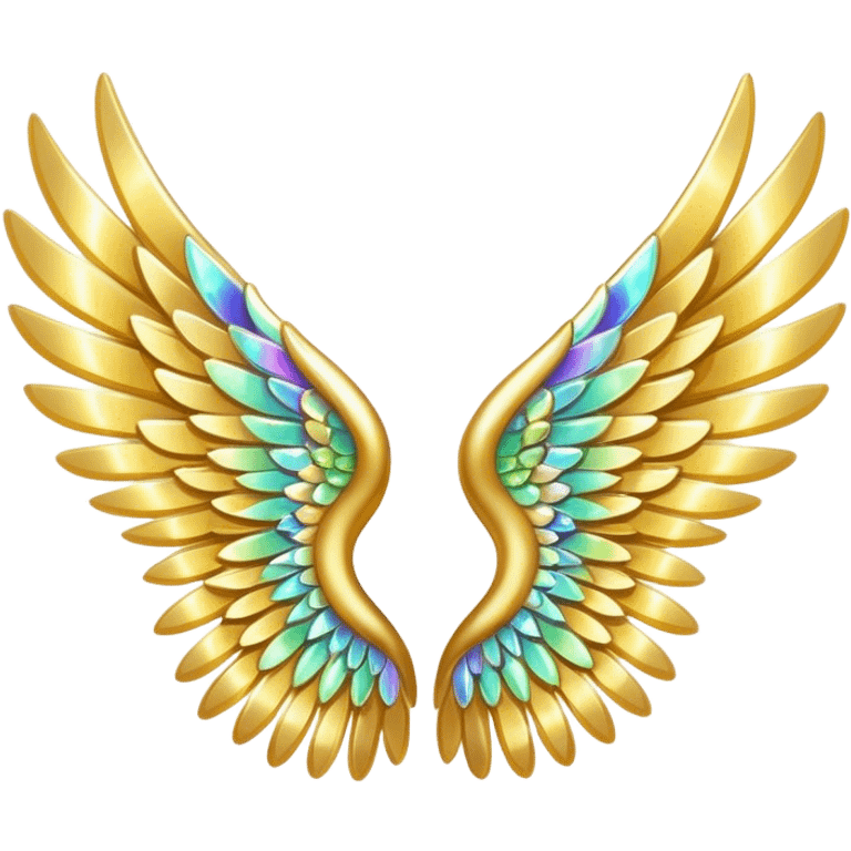 Golden sparkling wing emoji