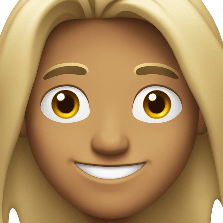 smiling male with long hair emoji