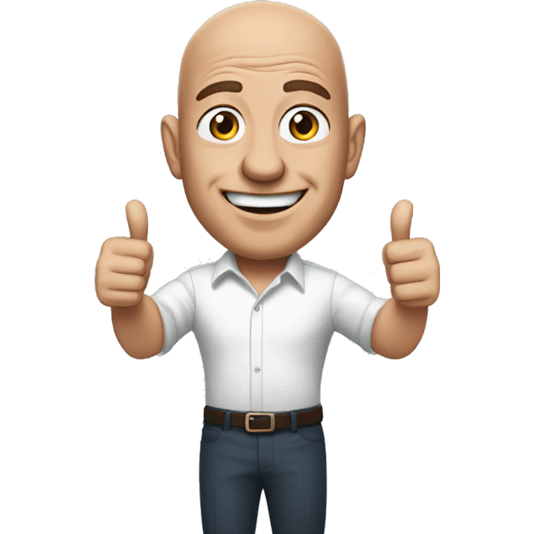 Jeff bezos giving a thumbs up emoji