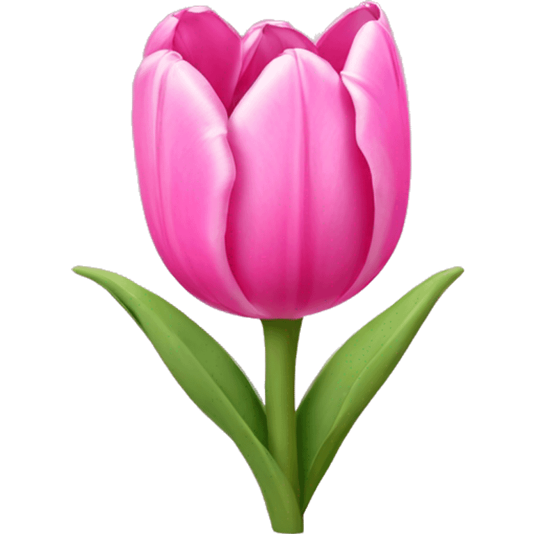 Pink tulips with a bow emoji