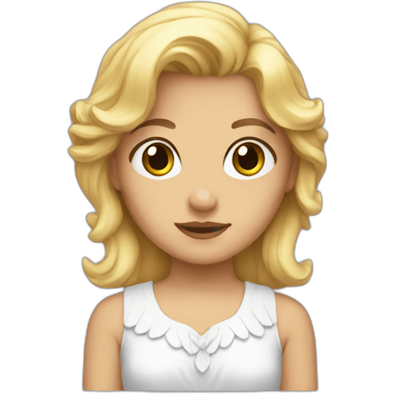 Blonde girl angel emoji