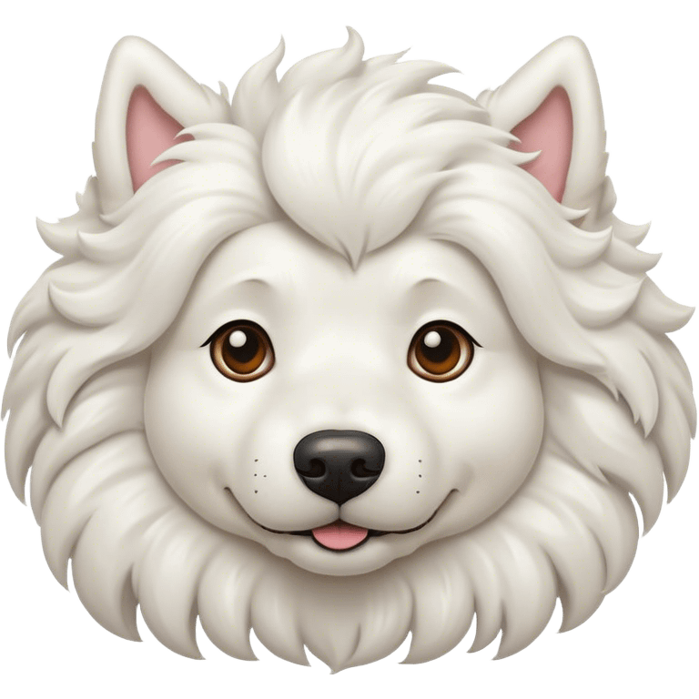 White big doodle wavy fur emoji