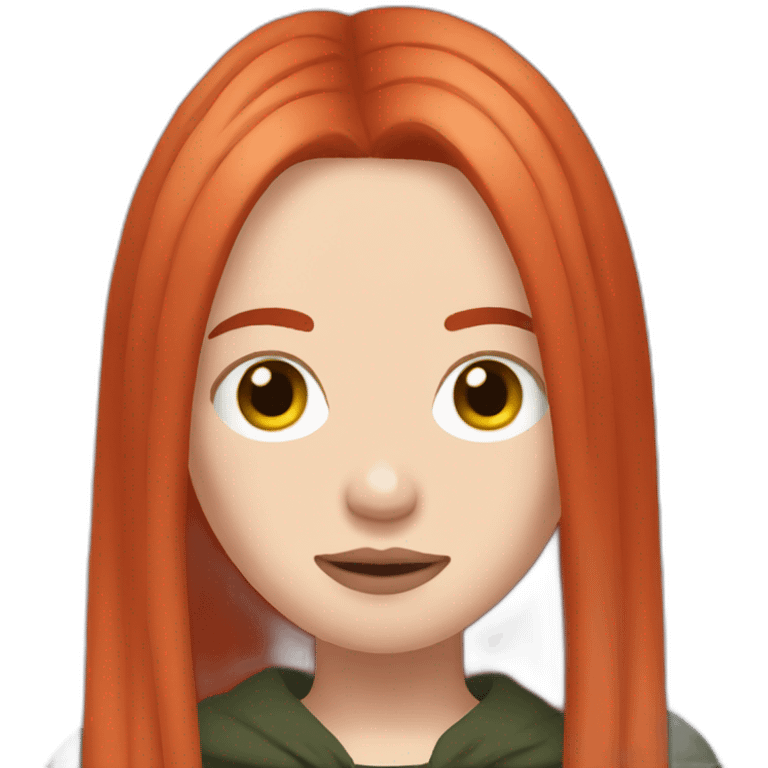 Billie Eilish with red hair  emoji