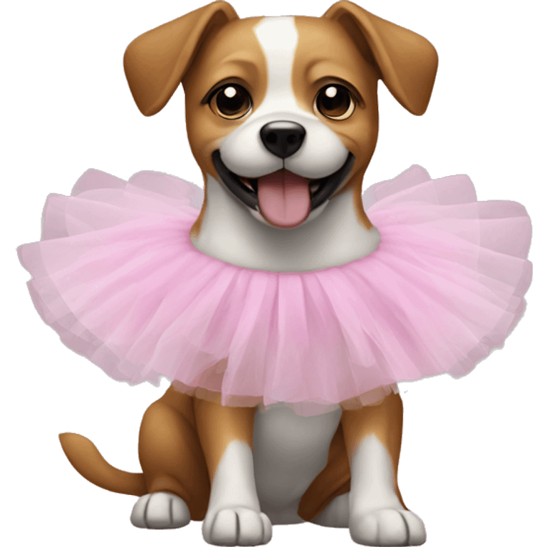 Dog with a tutu emoji