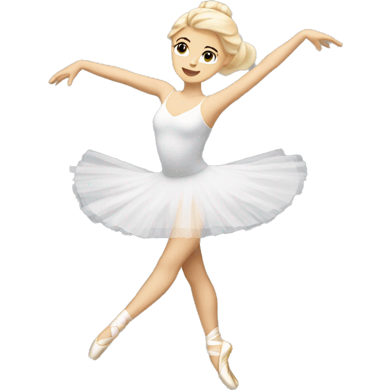 White blonde ballerina dancing emoji