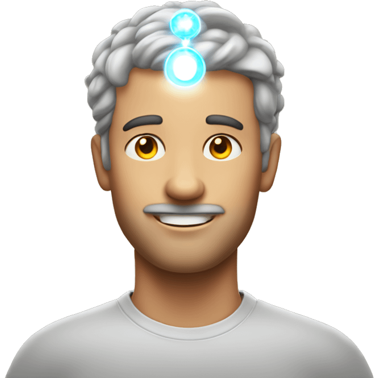 Australian dad with ring of light on top of his head emoji