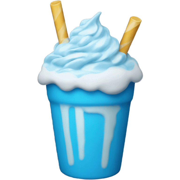 Blue milkshake emoji