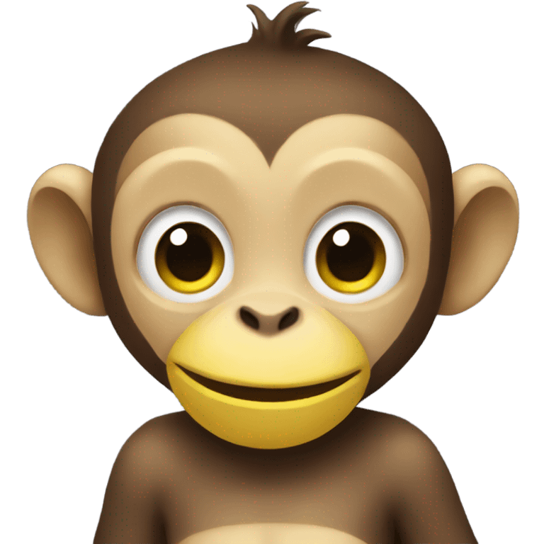 Monkey with banana  emoji