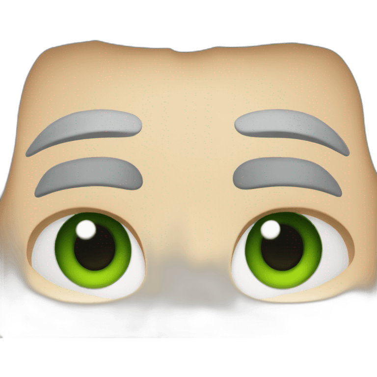 light complexion man with green eyes and gray hair spiked in the front emoji