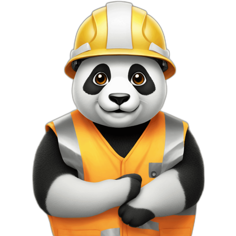 panda with construction helmet emoji