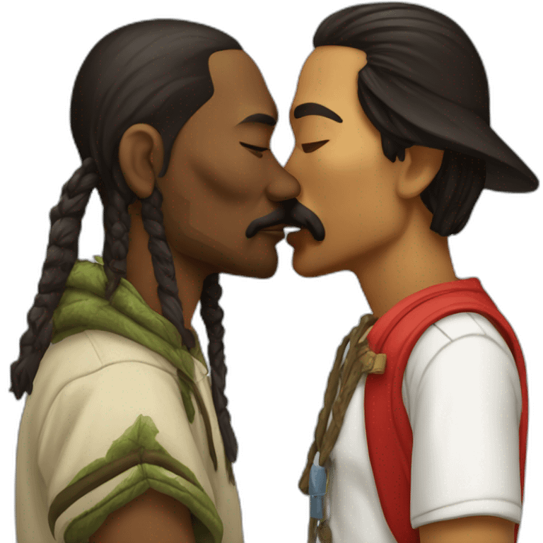 brazilian-trapper-matuê-kissing-snoop-dog emoji