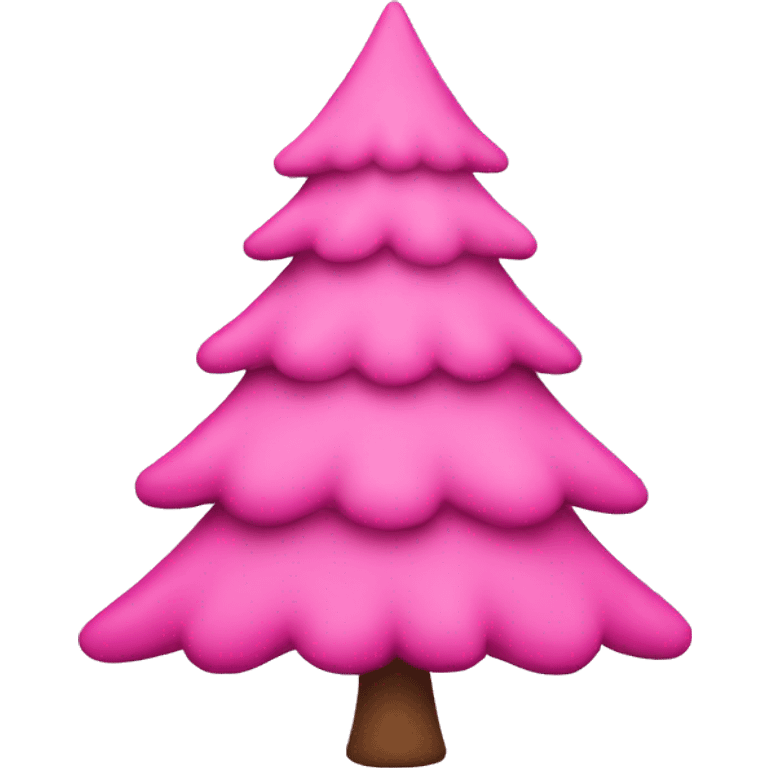 Pink Christmas tree emoji