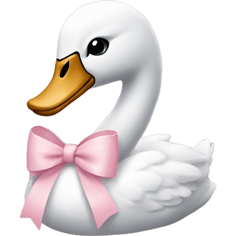 swan with light pink bow emoji