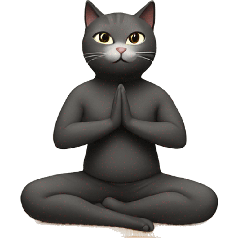 cat doing yoga emoji