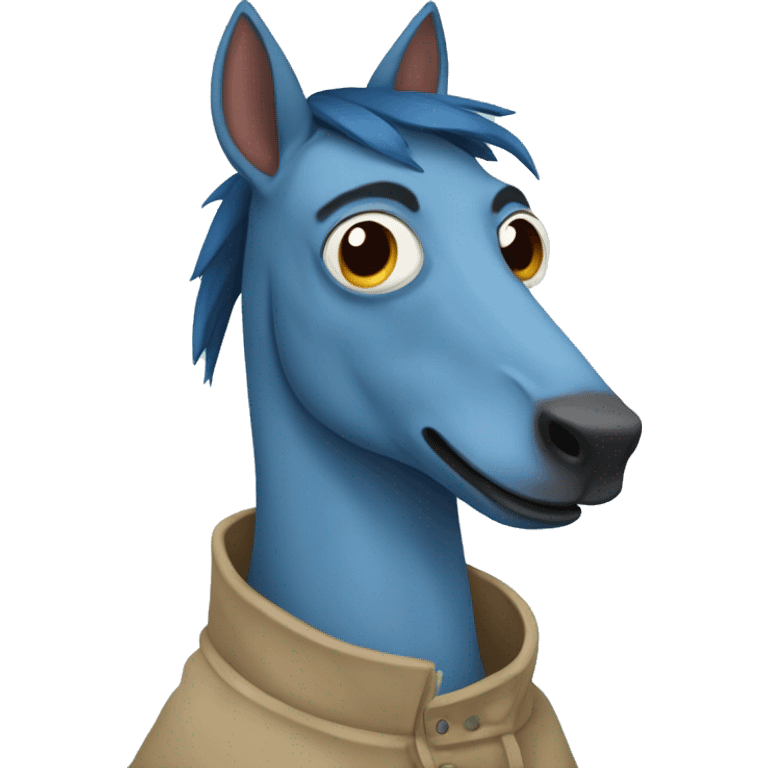 Blue-headed BoJack horseman emoji